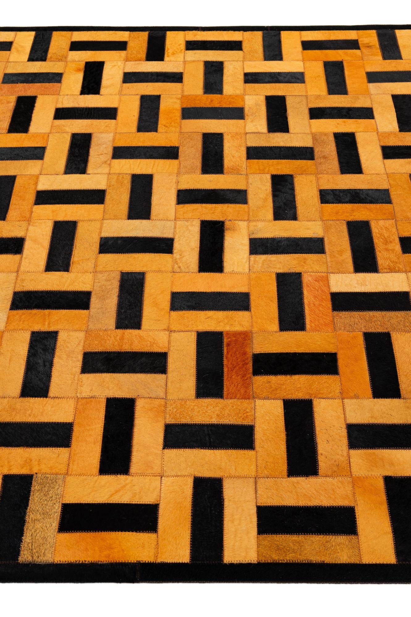 5' 2 x 8' 1 Cowhide - Patchwork Rug