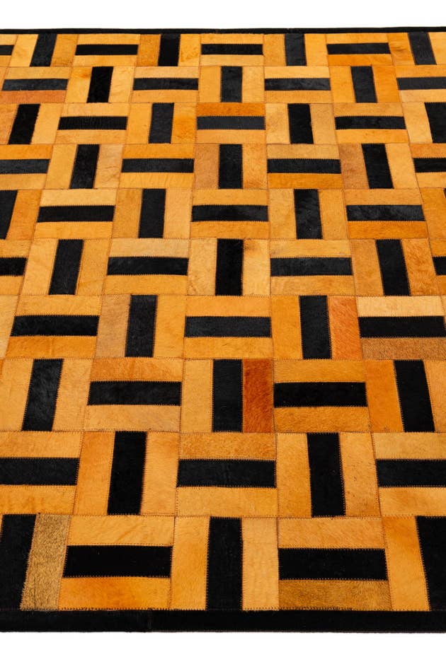 Detail image of 5' 2 x 8' 1 Cowhide - Patchwork Rug