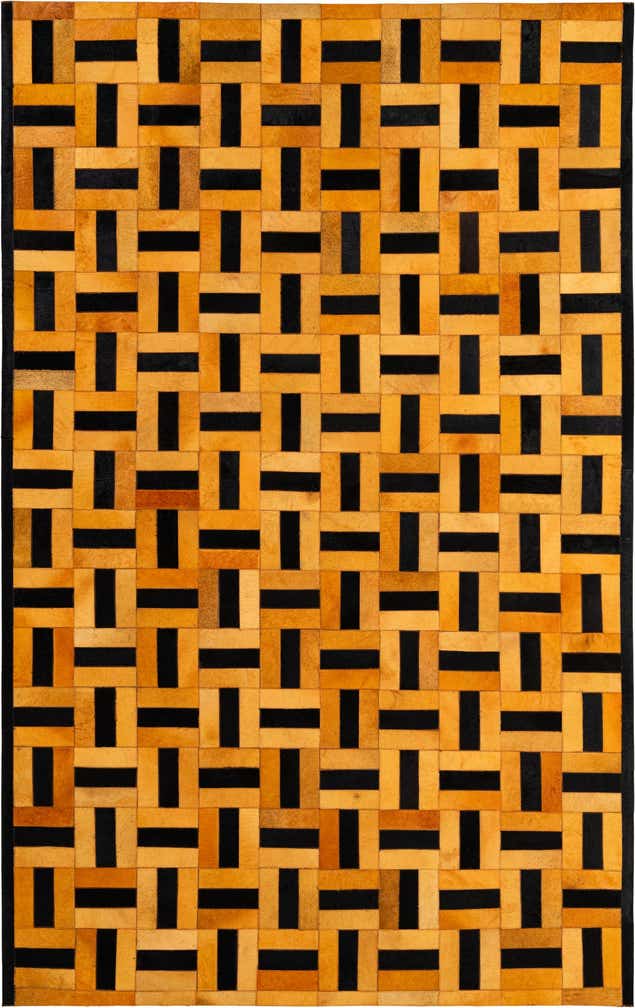 5' 2 x 8' 1 Cowhide - Patchwork Rug