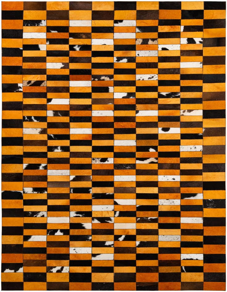 Detail image of 5' 1 x 7' 11 Cowhide - Patchwork Rug