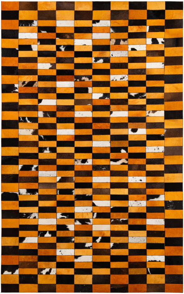 Detail image of 5' 1 x 7' 11 Cowhide - Patchwork Rug