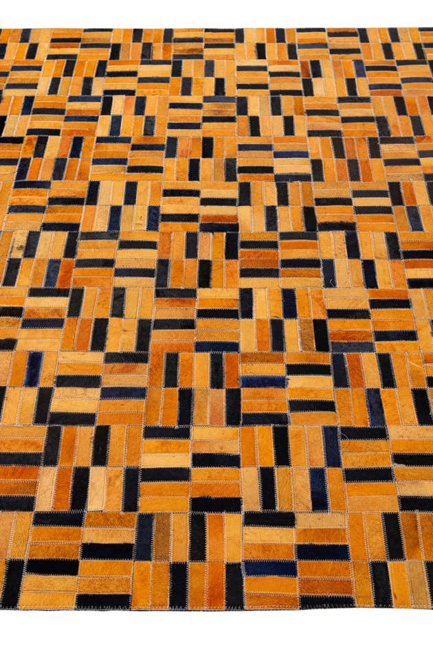 Detail image of 5' x 8' Cowhide - Patchwork Rug