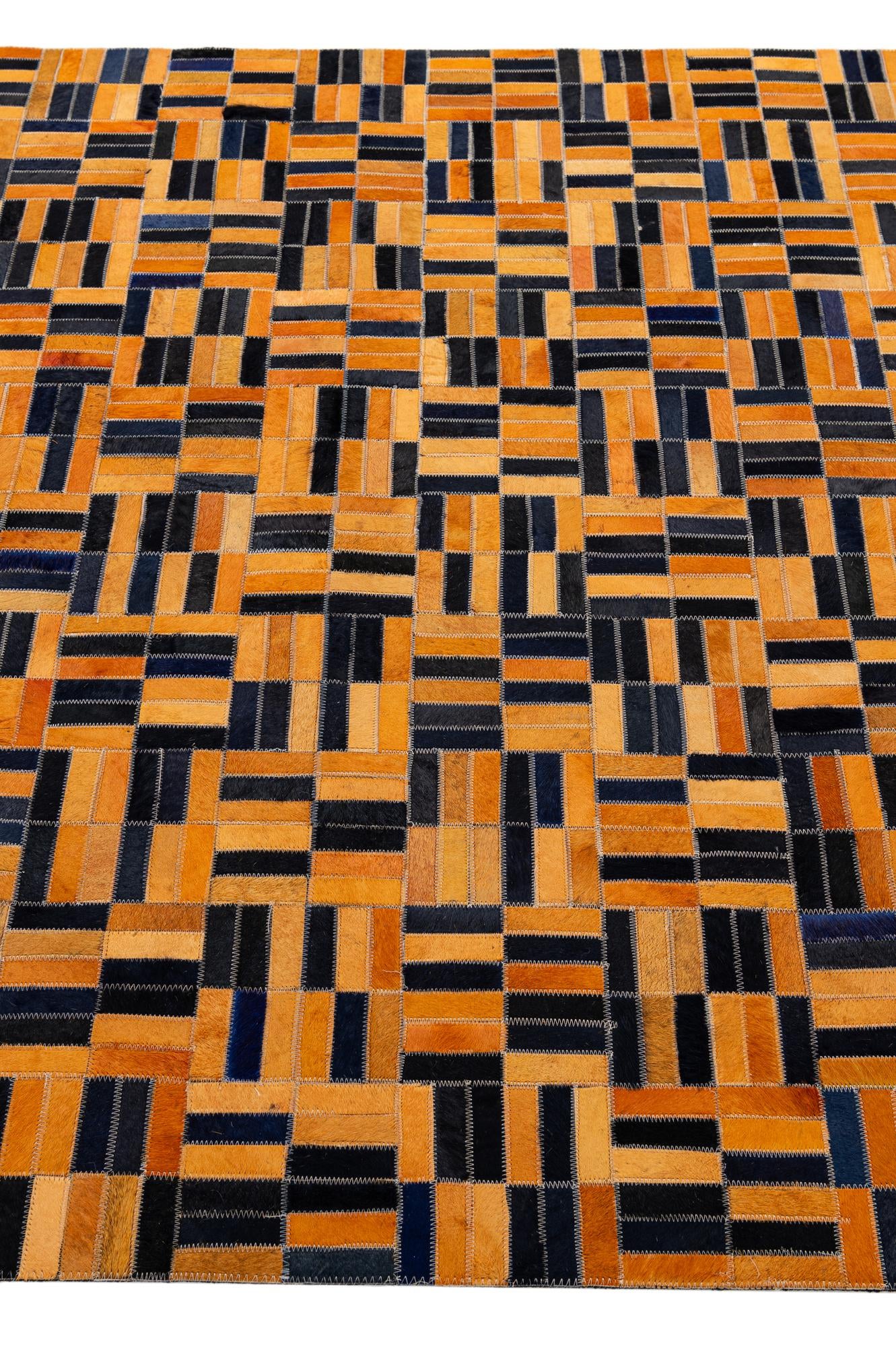 5' x 7' 11 Cowhide - Patchwork Rug