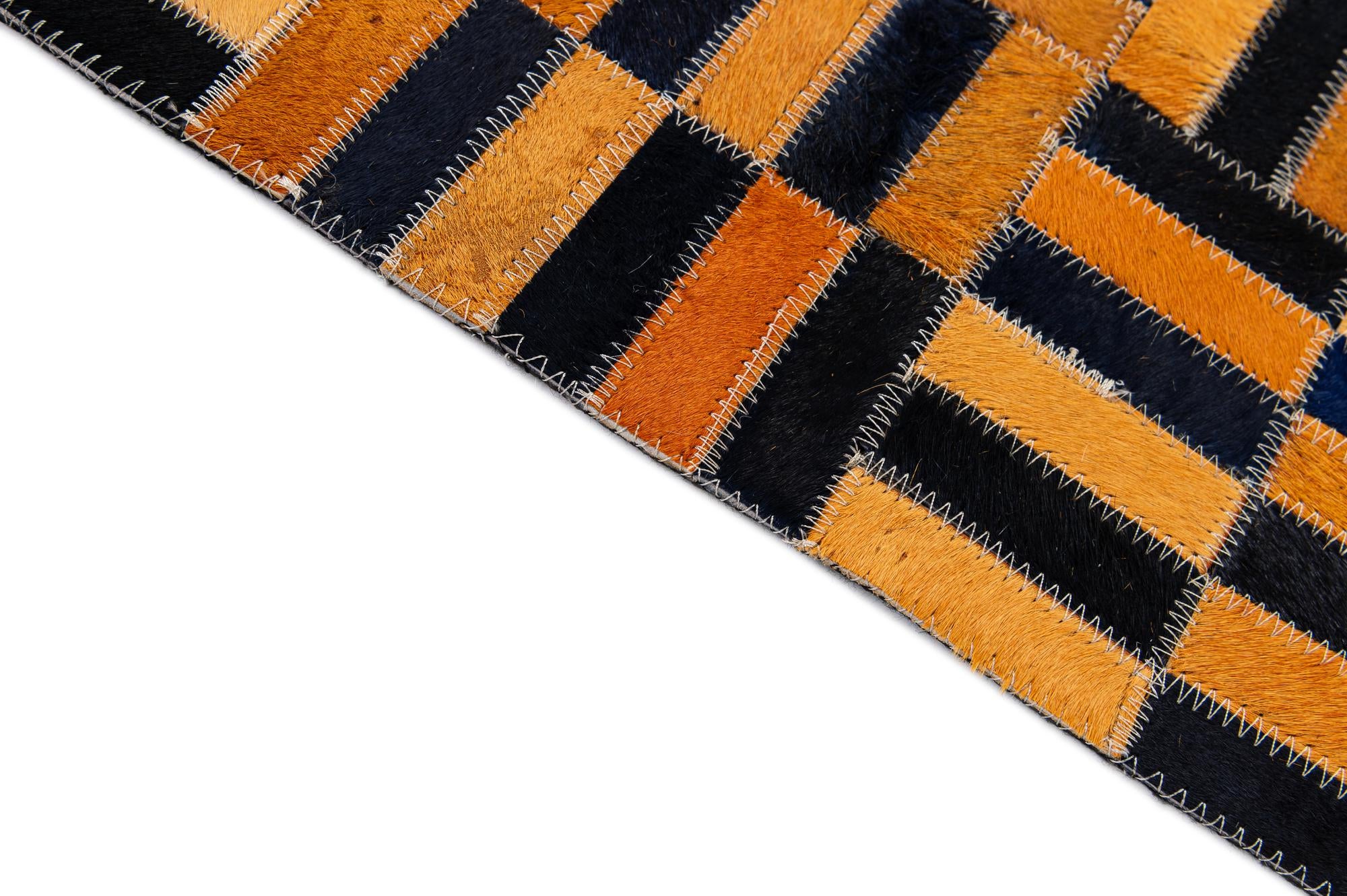 5' 1 x 8' Cowhide - Patchwork Rug