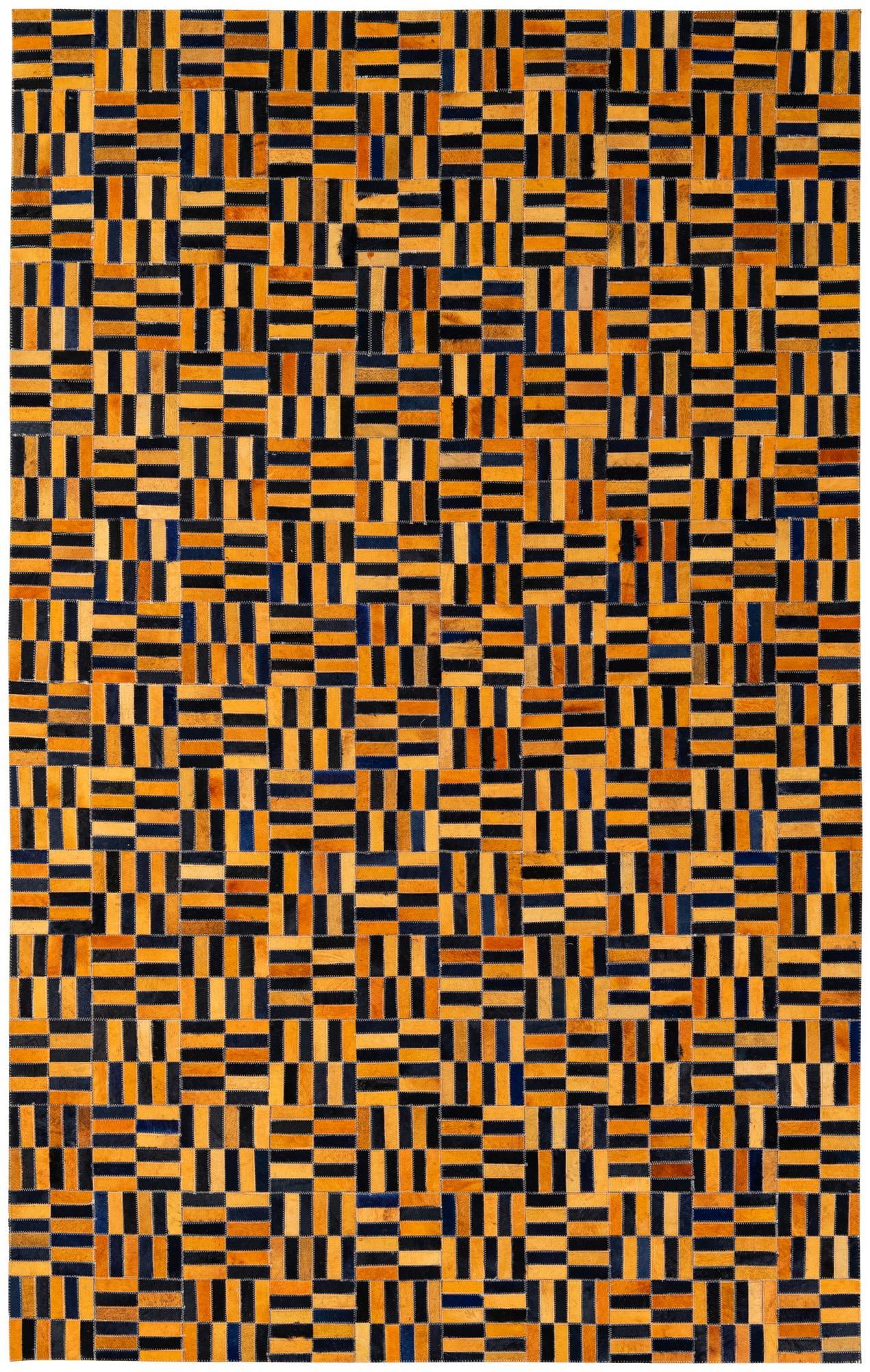 5' 1 x 8' Cowhide - Patchwork Rug