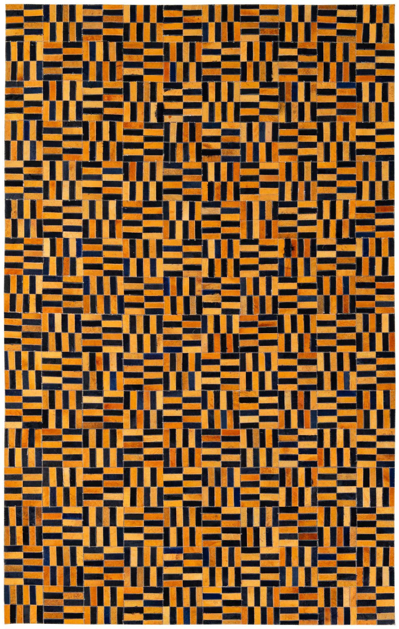 5' 1 x 8' Cowhide - Patchwork Rug