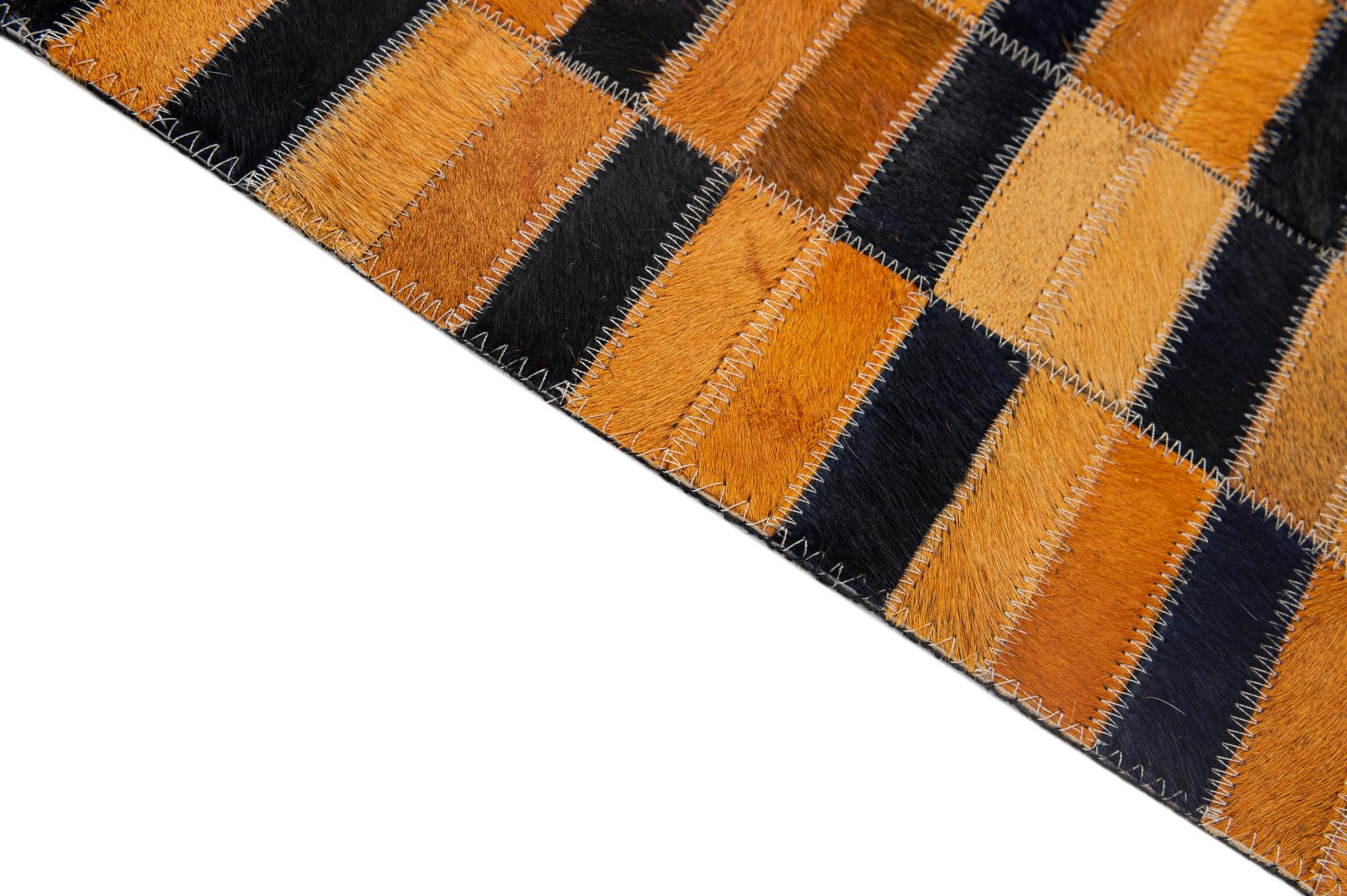 5' 1 x 7' 11 Cowhide - Patchwork Rug