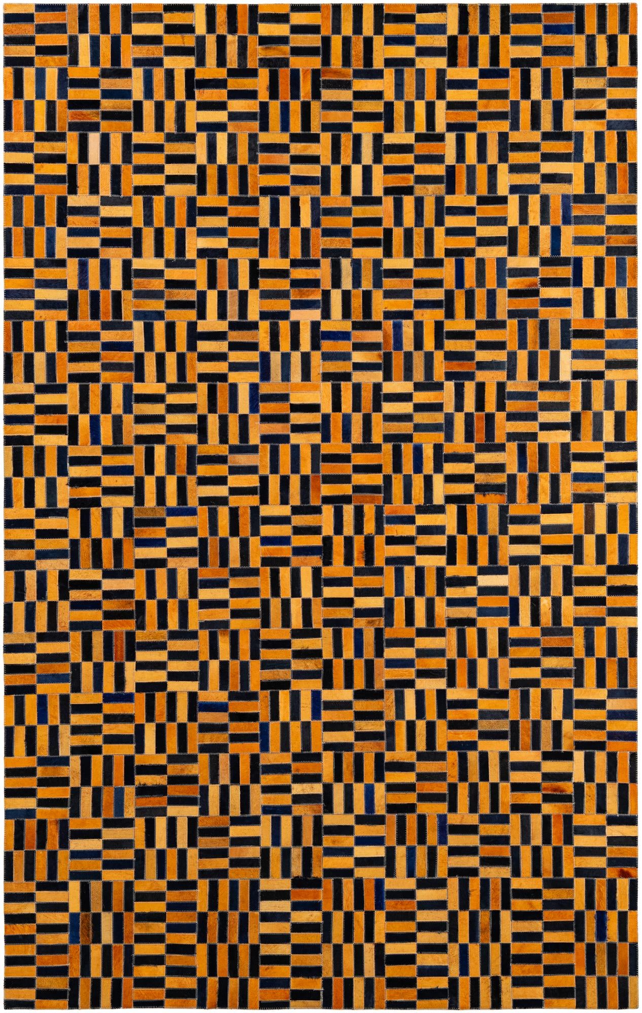 5' 1 x 8' Cowhide - Patchwork Rug