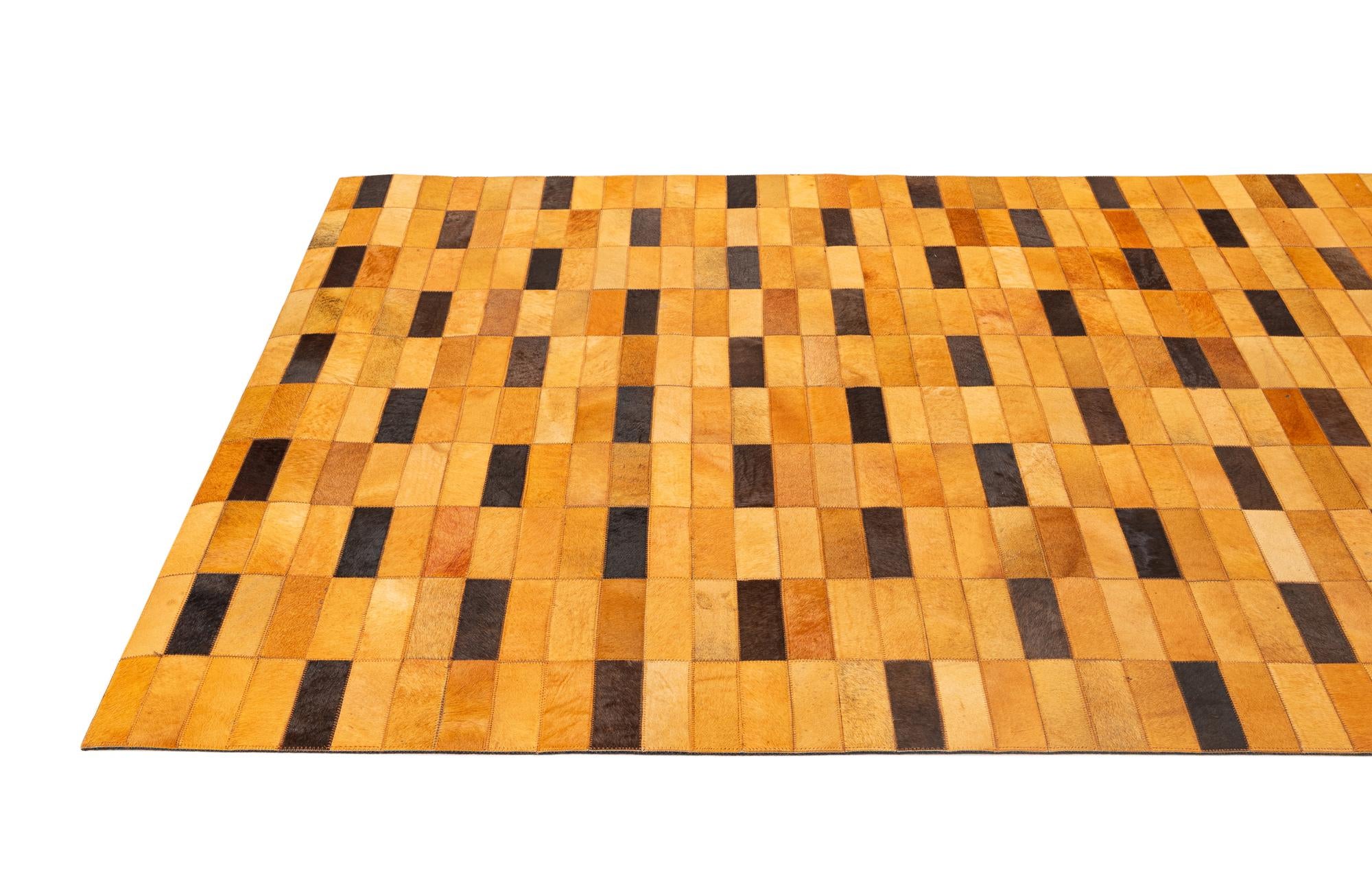 5' 1 x 8' Cowhide - Patchwork Rug