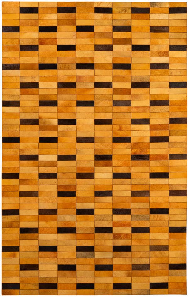 Detail image of 5' 1 x 8' Cowhide - Patchwork Rug