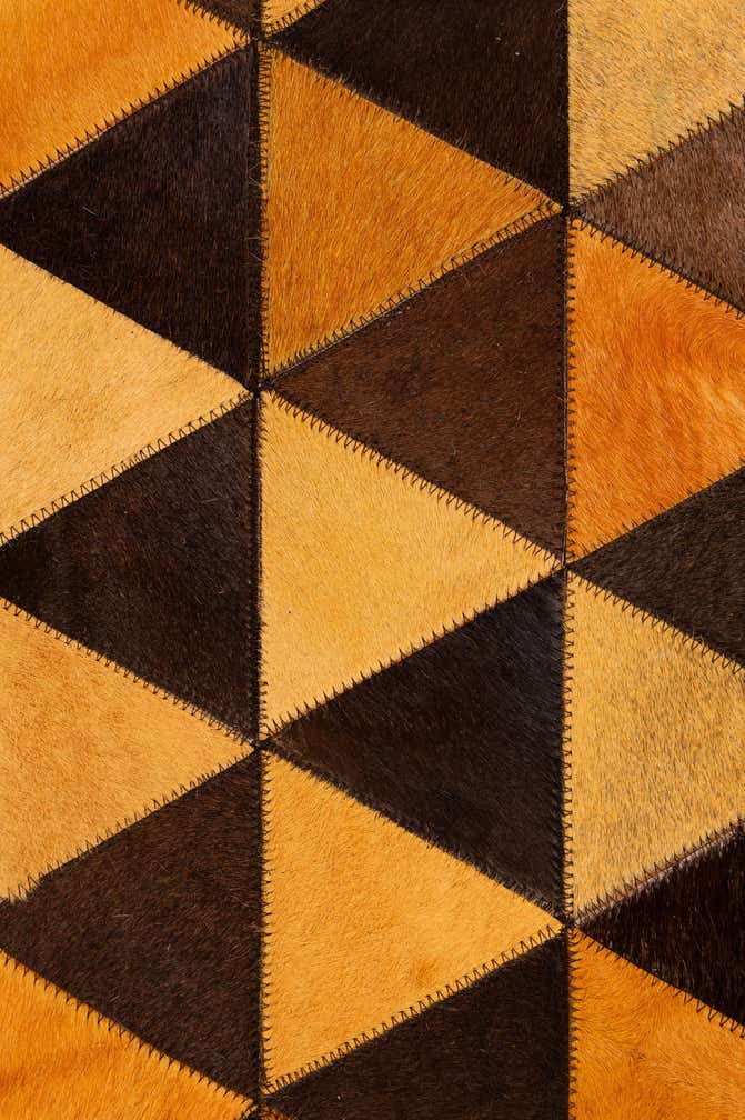 5' 3 x 8' 1 Cowhide - Patchwork Rug
