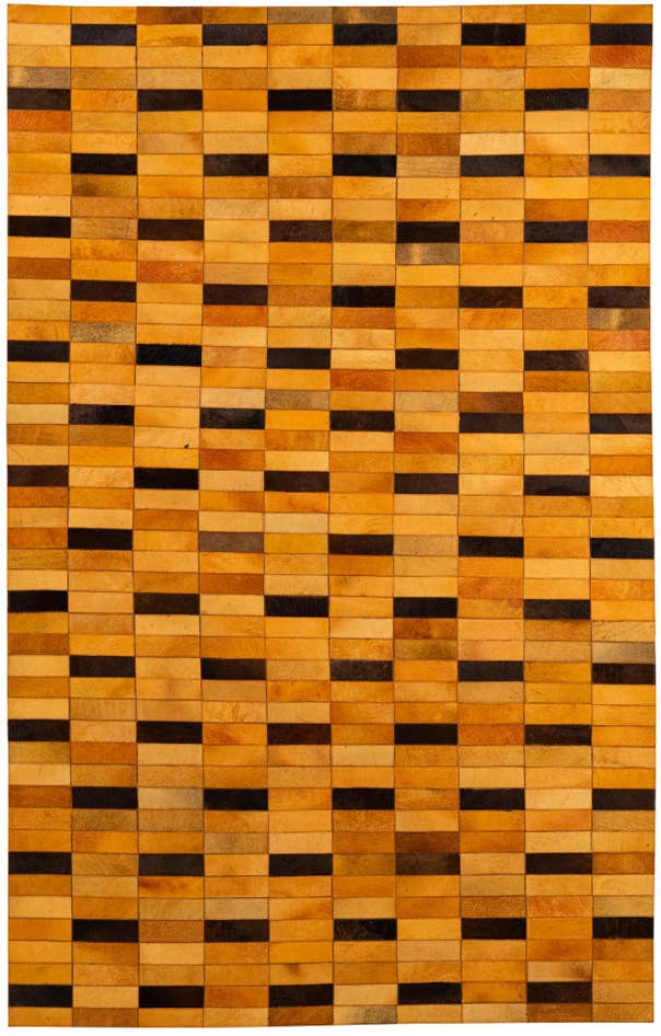 Detail image of 5' 1 x 7' 11 Cowhide - Patchwork Rug
