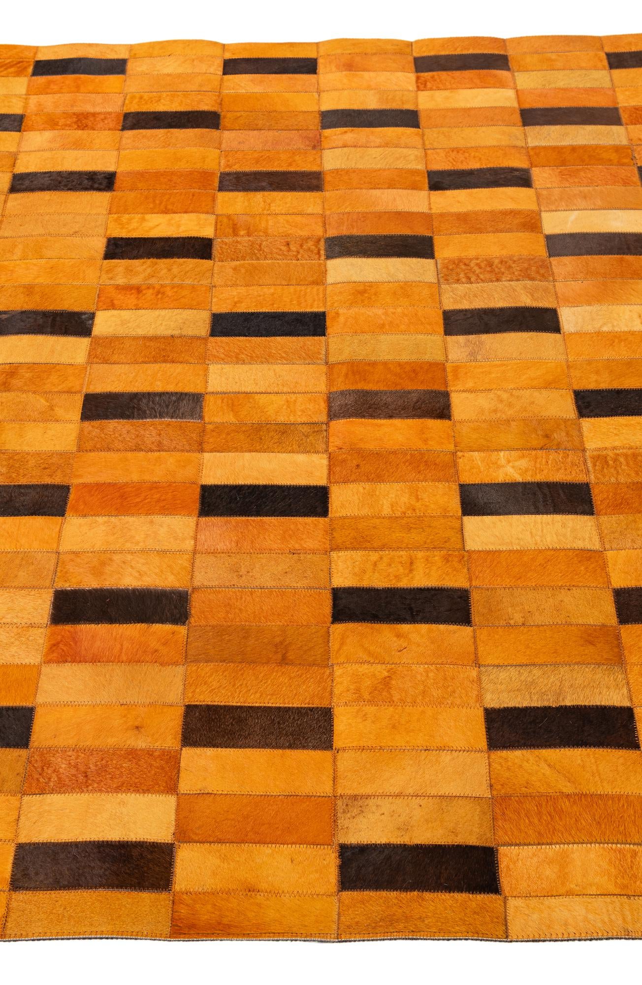 5' 2 x 7' 11 Cowhide - Patchwork Rug