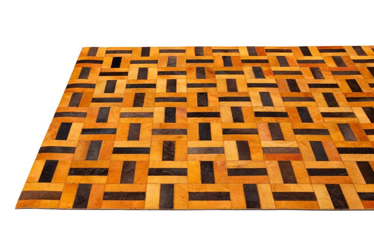 Detail image of 5' x 7' 11 Cowhide - Patchwork Rug