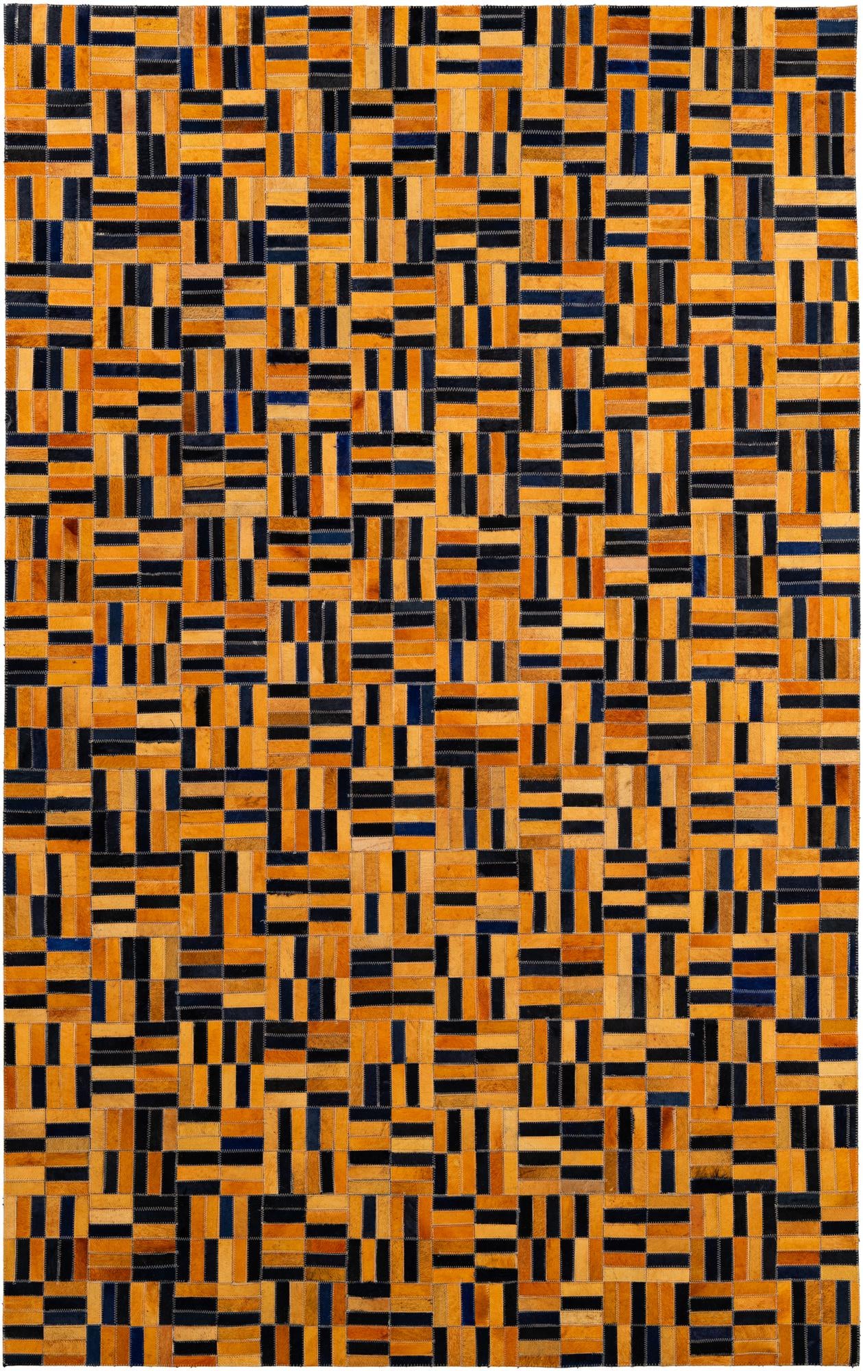 5' 1 x 8' Cowhide - Patchwork Rug