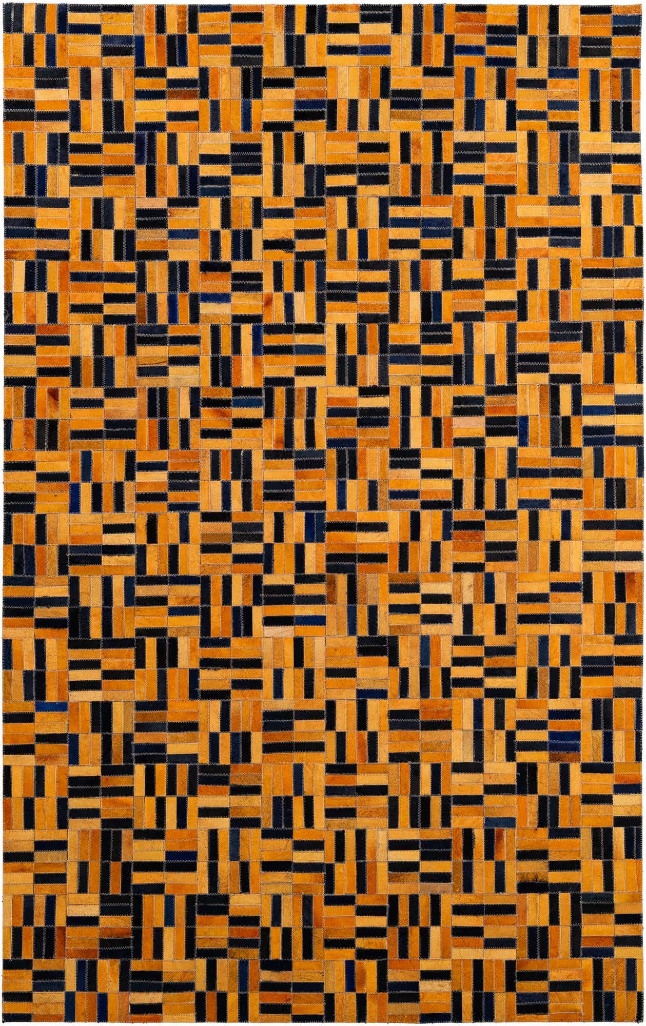 5' 1 x 8' Cowhide - Patchwork Rug