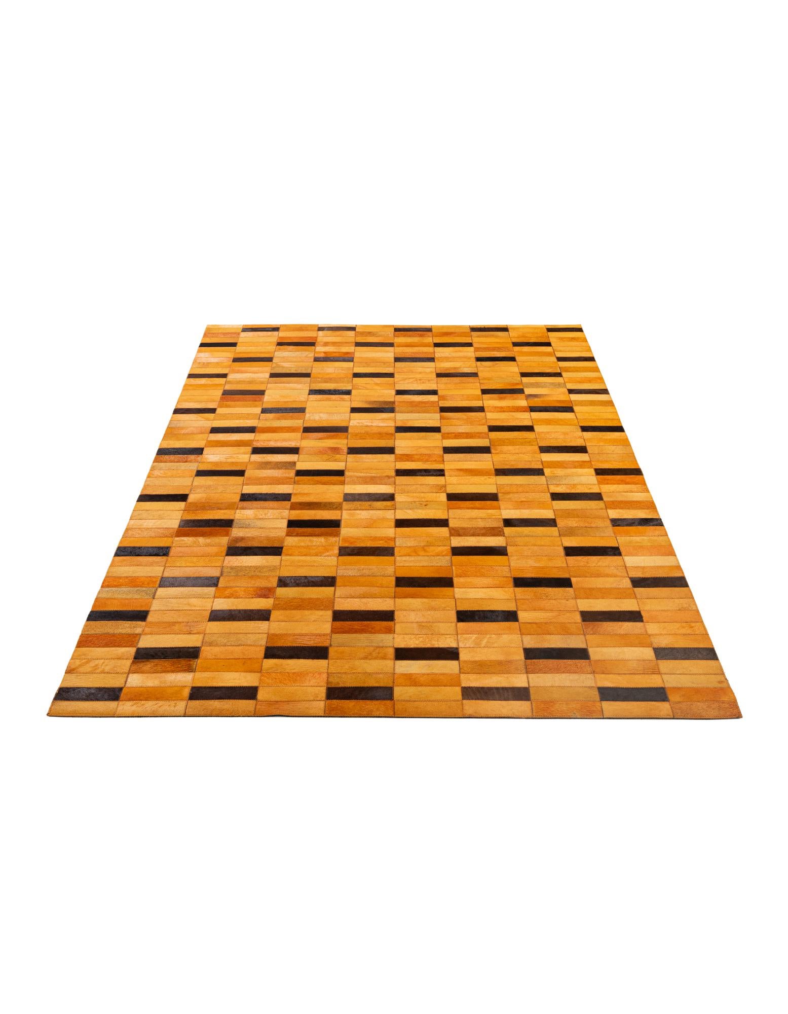 5' 1 x 8' Cowhide - Patchwork Rug