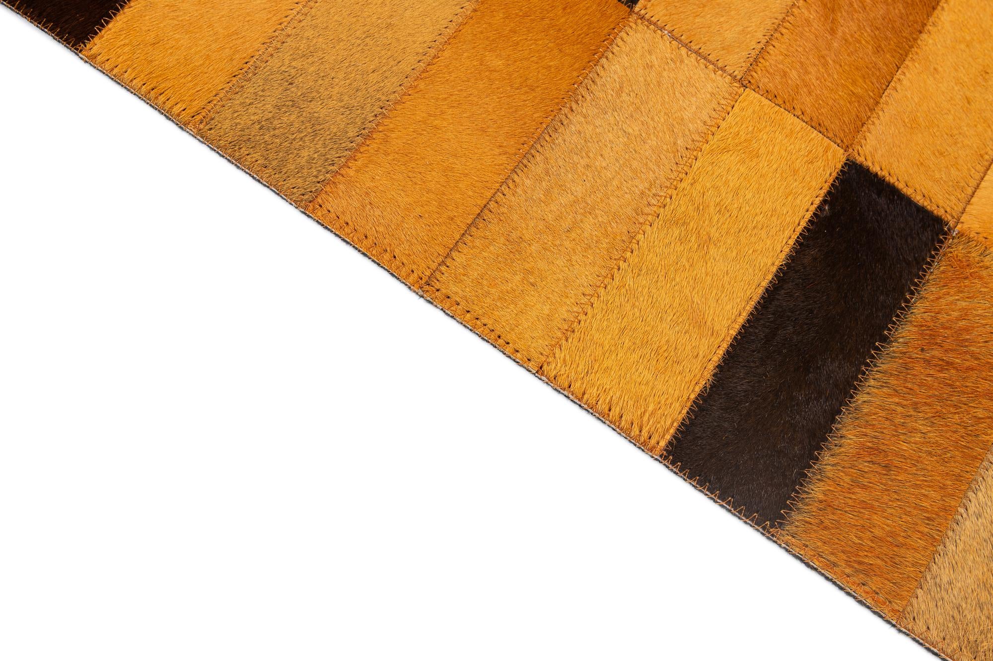 5' 1 x 8' Cowhide - Patchwork Rug