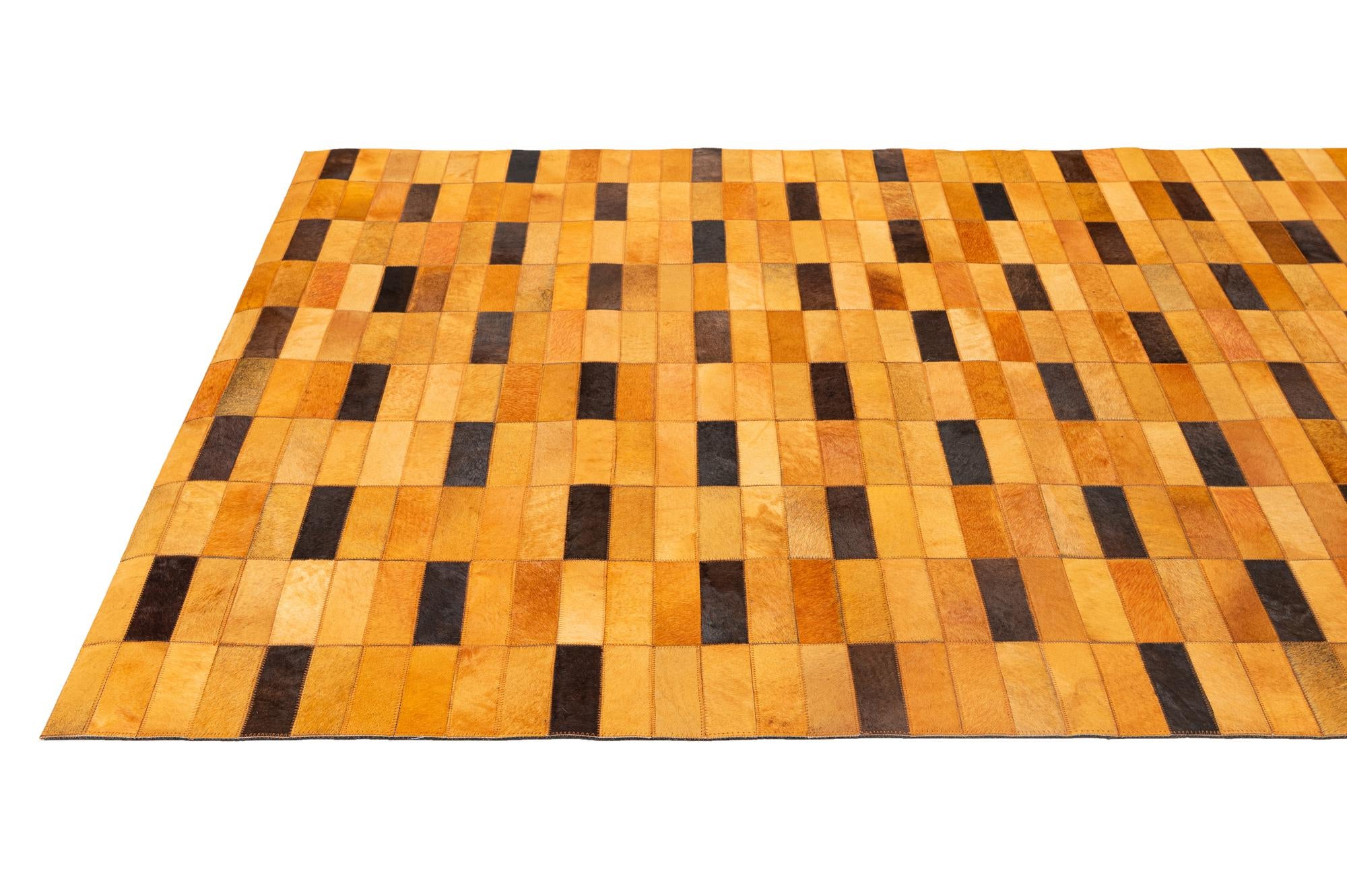 5' 1 x 8' Cowhide - Patchwork Rug