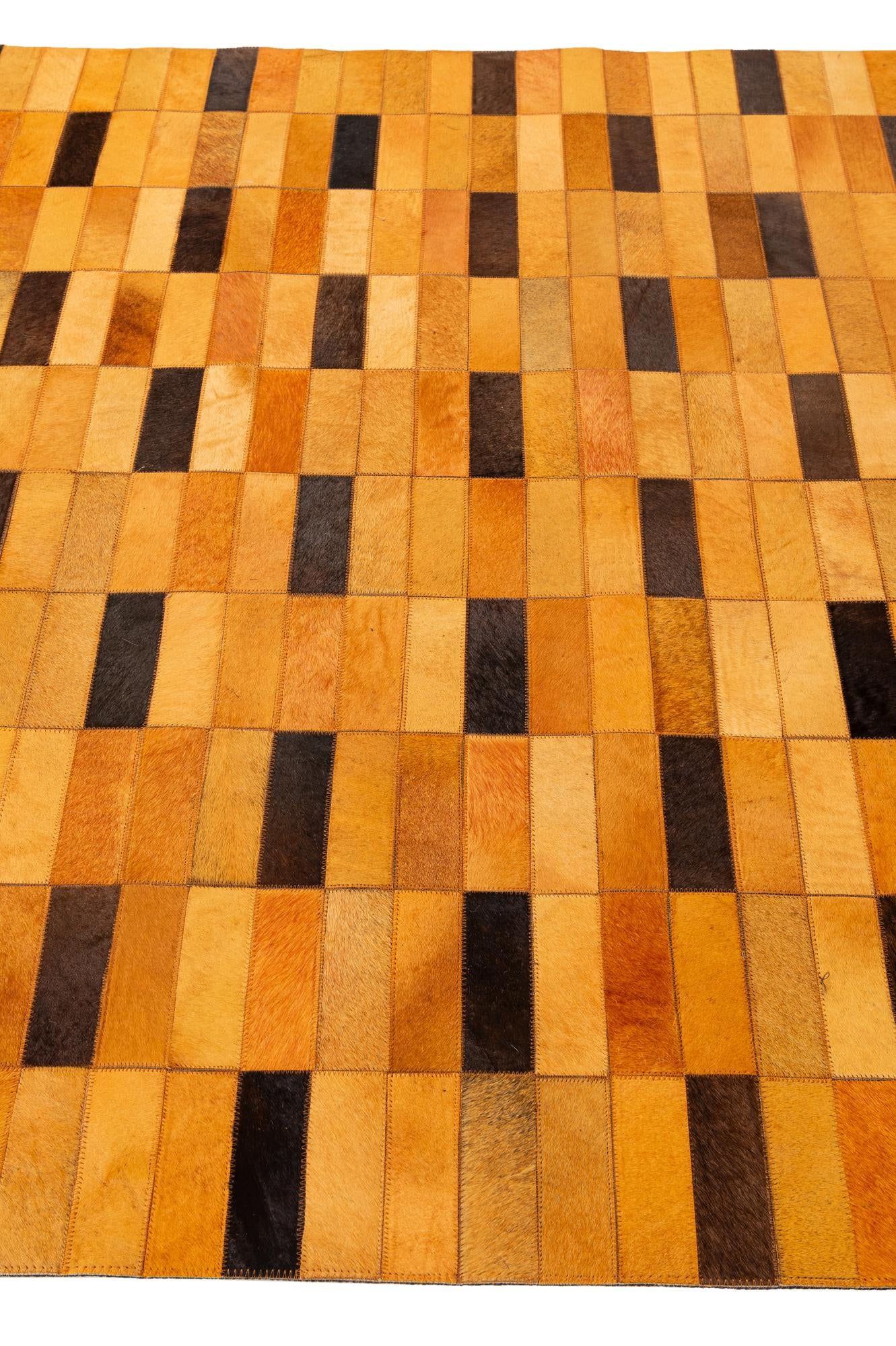 5' 1 x 8' Cowhide - Patchwork Rug