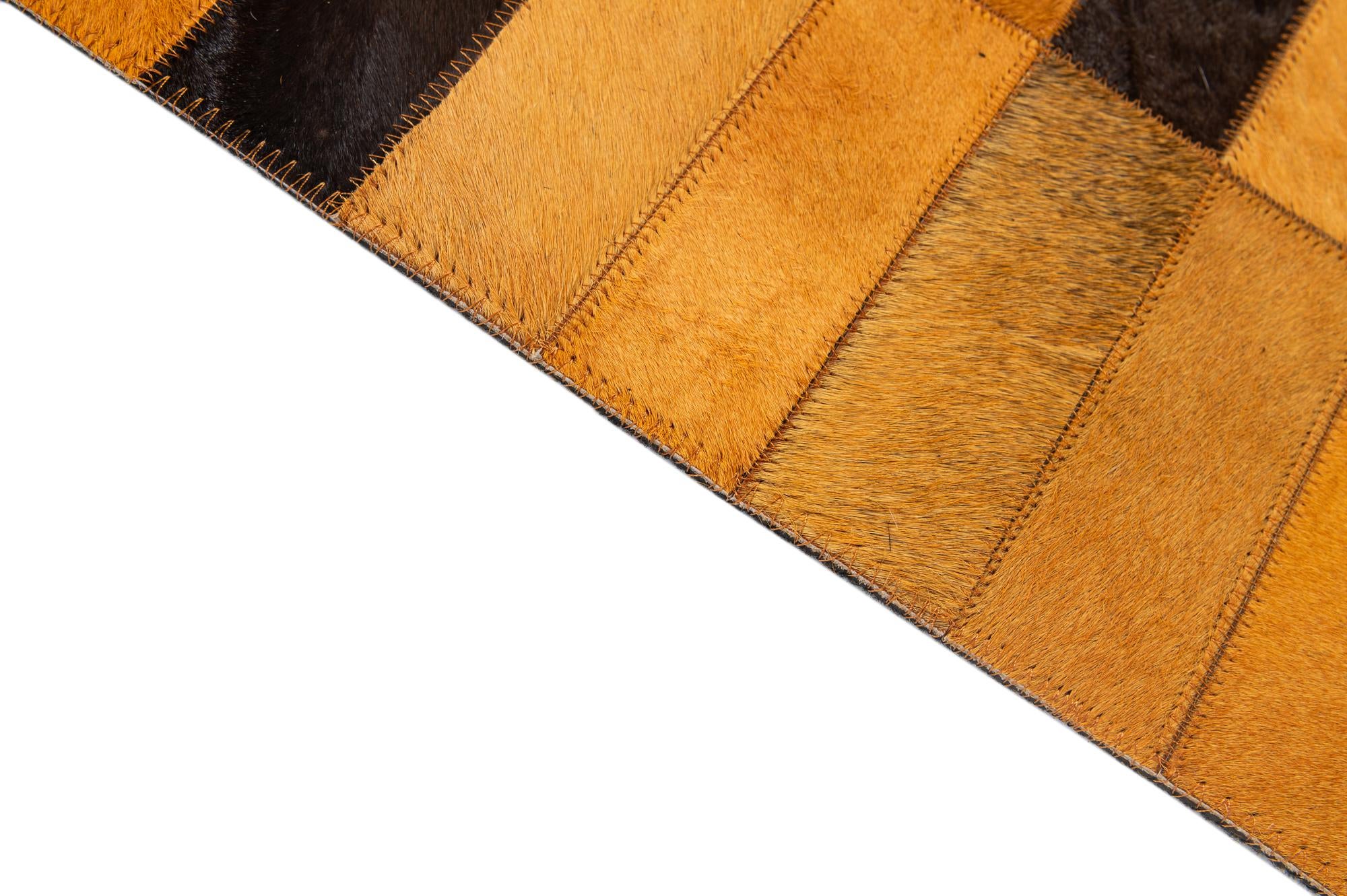 5' 1 x 8' Cowhide - Patchwork Rug