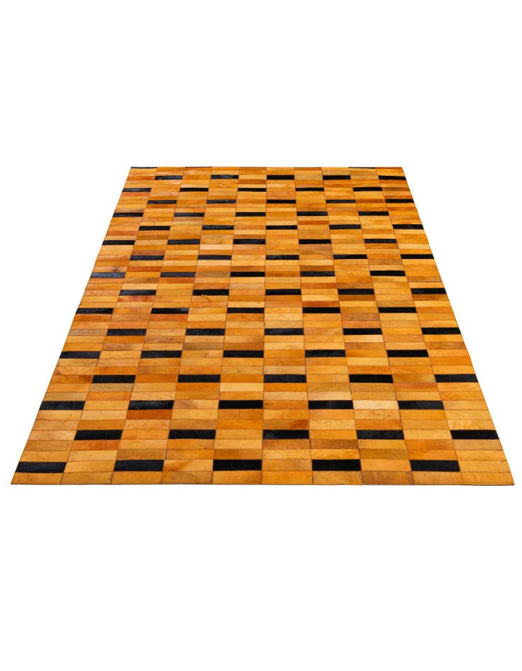 Detail image of 4' 11 x 8' Cowhide - Patchwork Rug