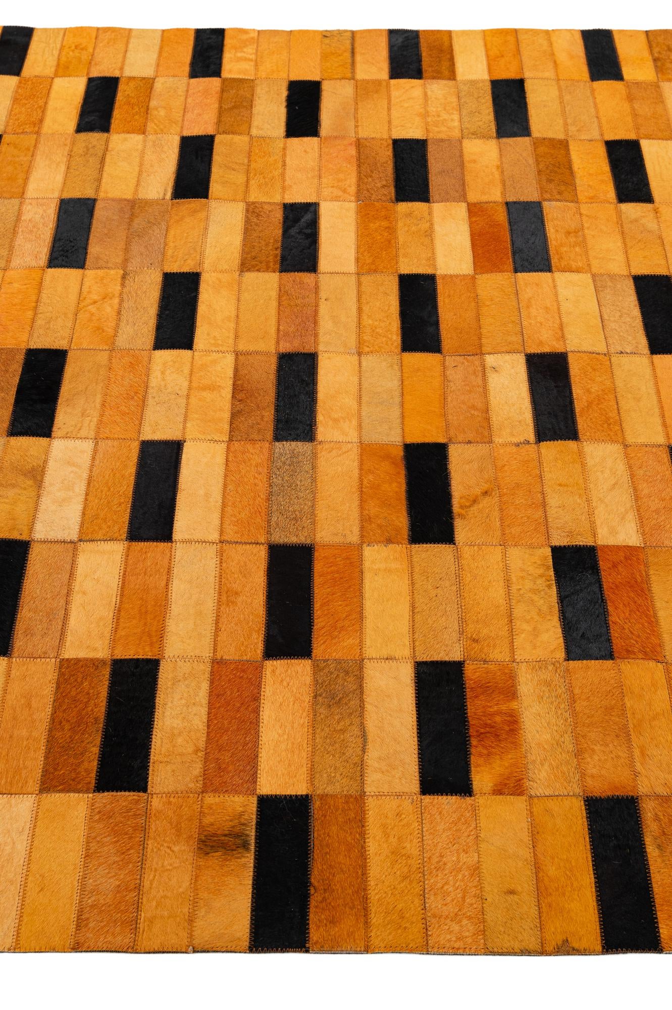 4' 11 x 8' Cowhide - Patchwork Rug