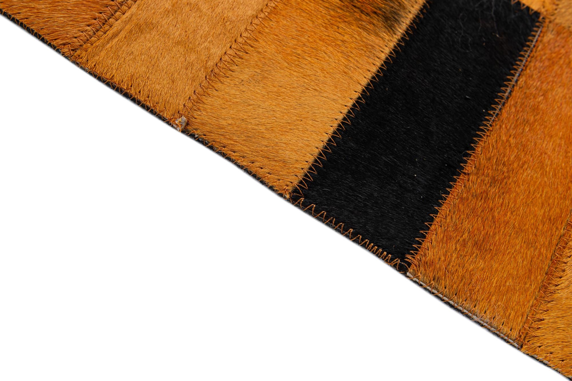 4' 11 x 8' Cowhide - Patchwork Rug
