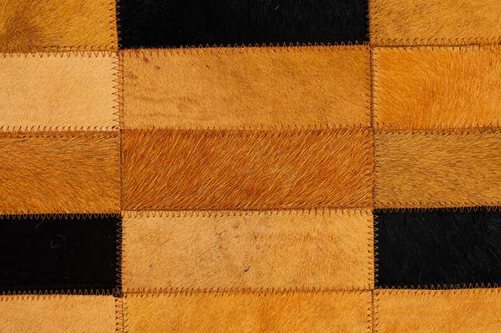 4' 11 x 8' Cowhide - Patchwork Rug