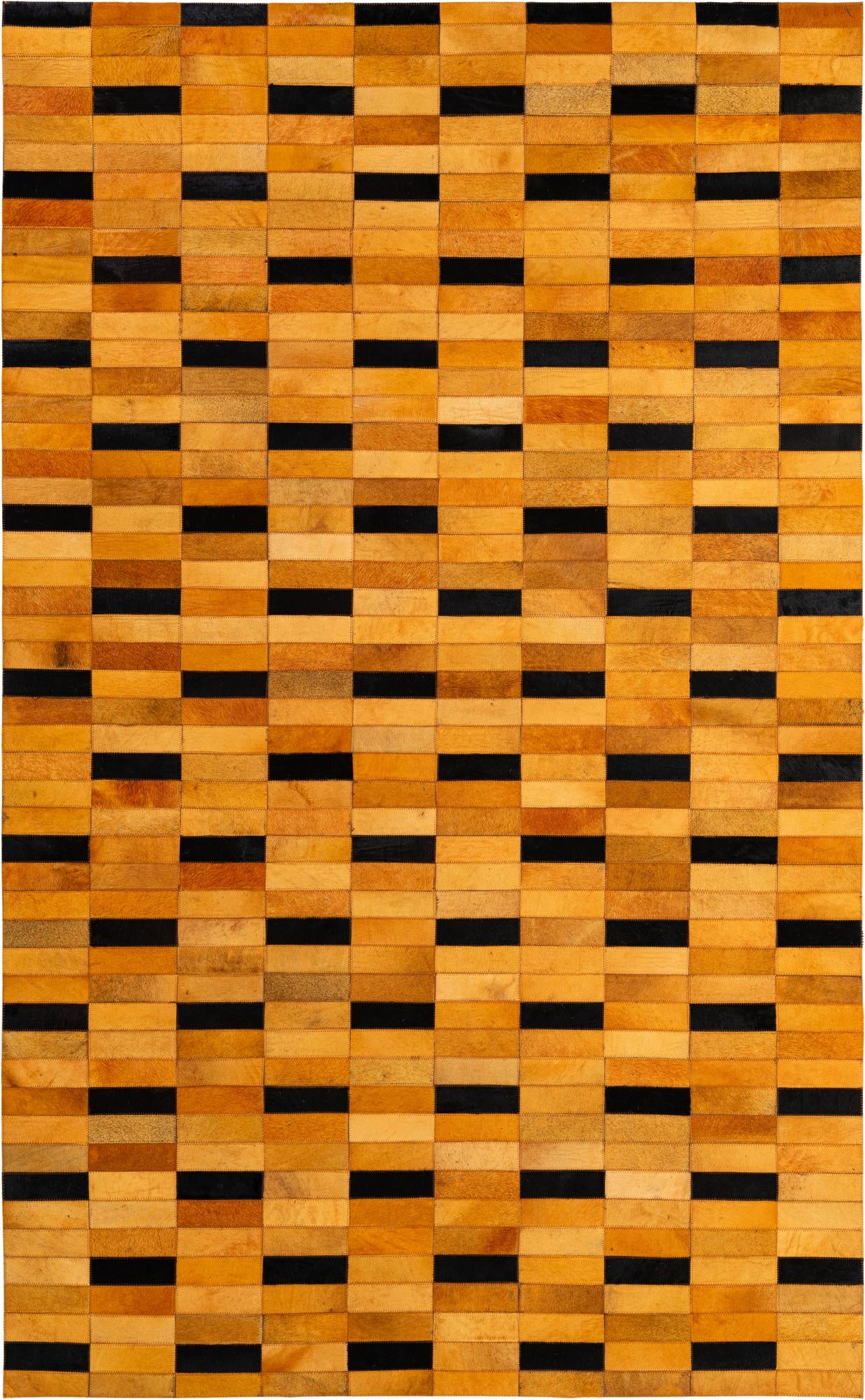 4' 11 x 8' Cowhide - Patchwork Rug