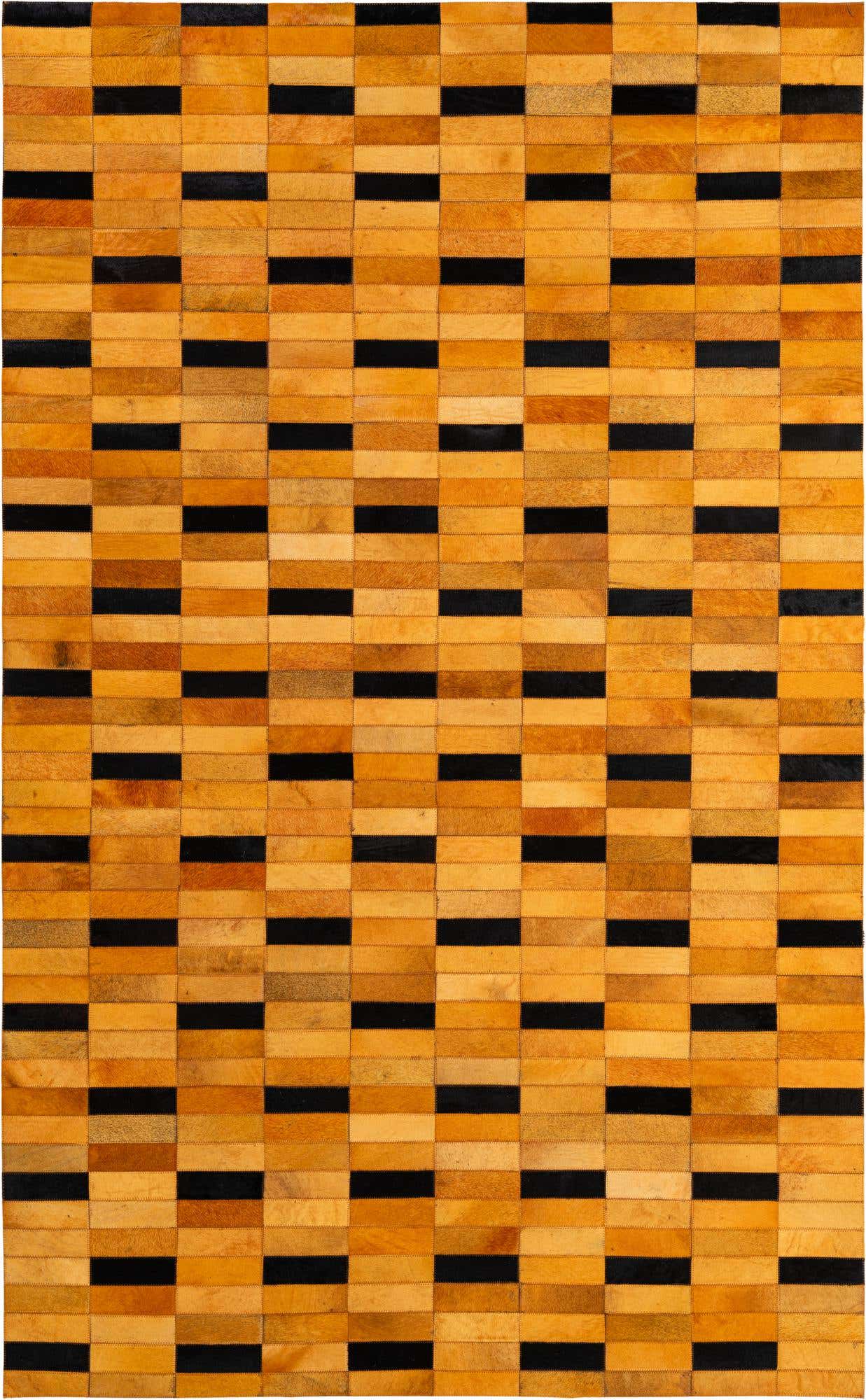 4' 11 x 8' Cowhide - Patchwork Rug