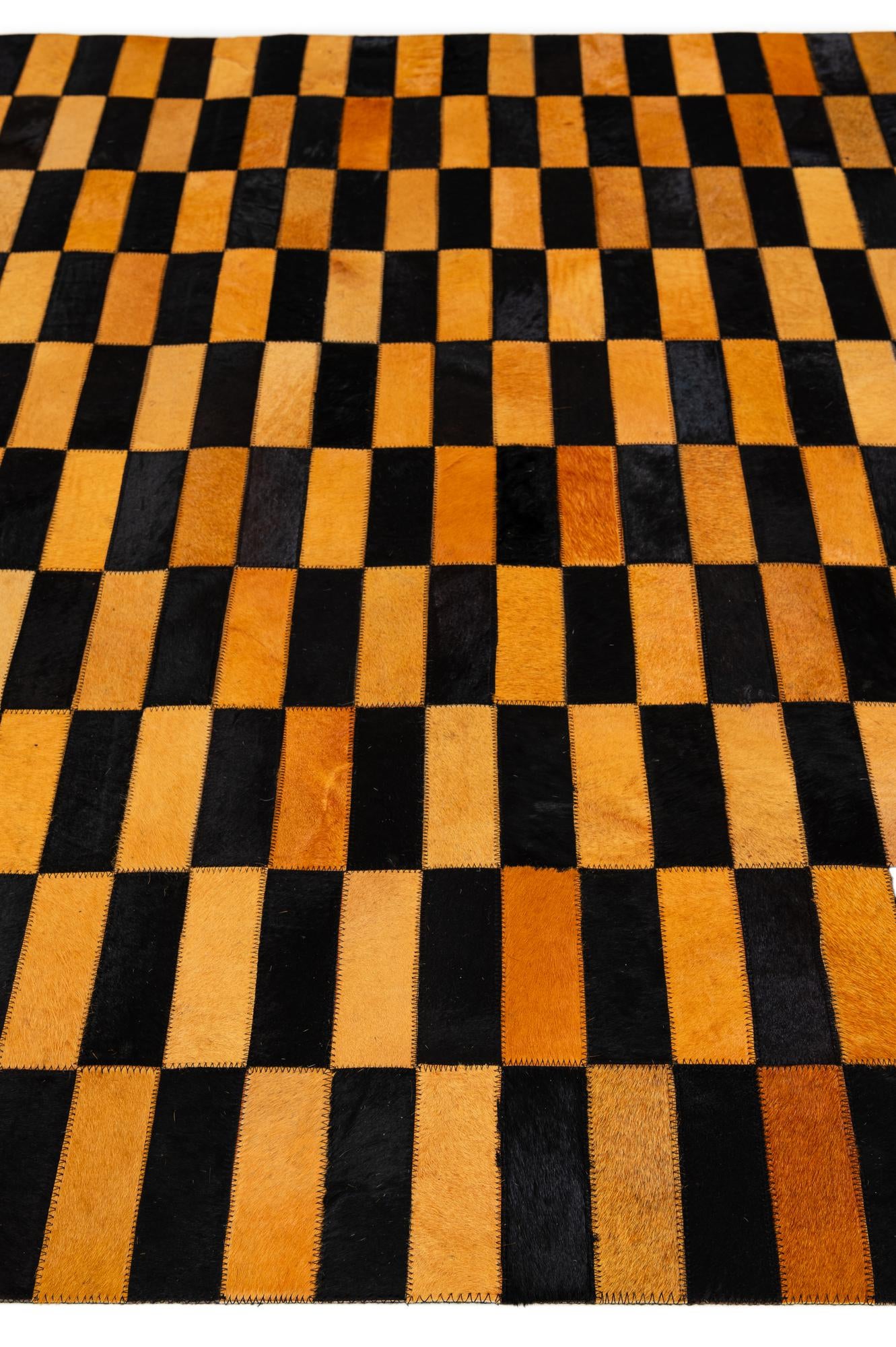 4' 11 x 8' Cowhide - Patchwork Rug