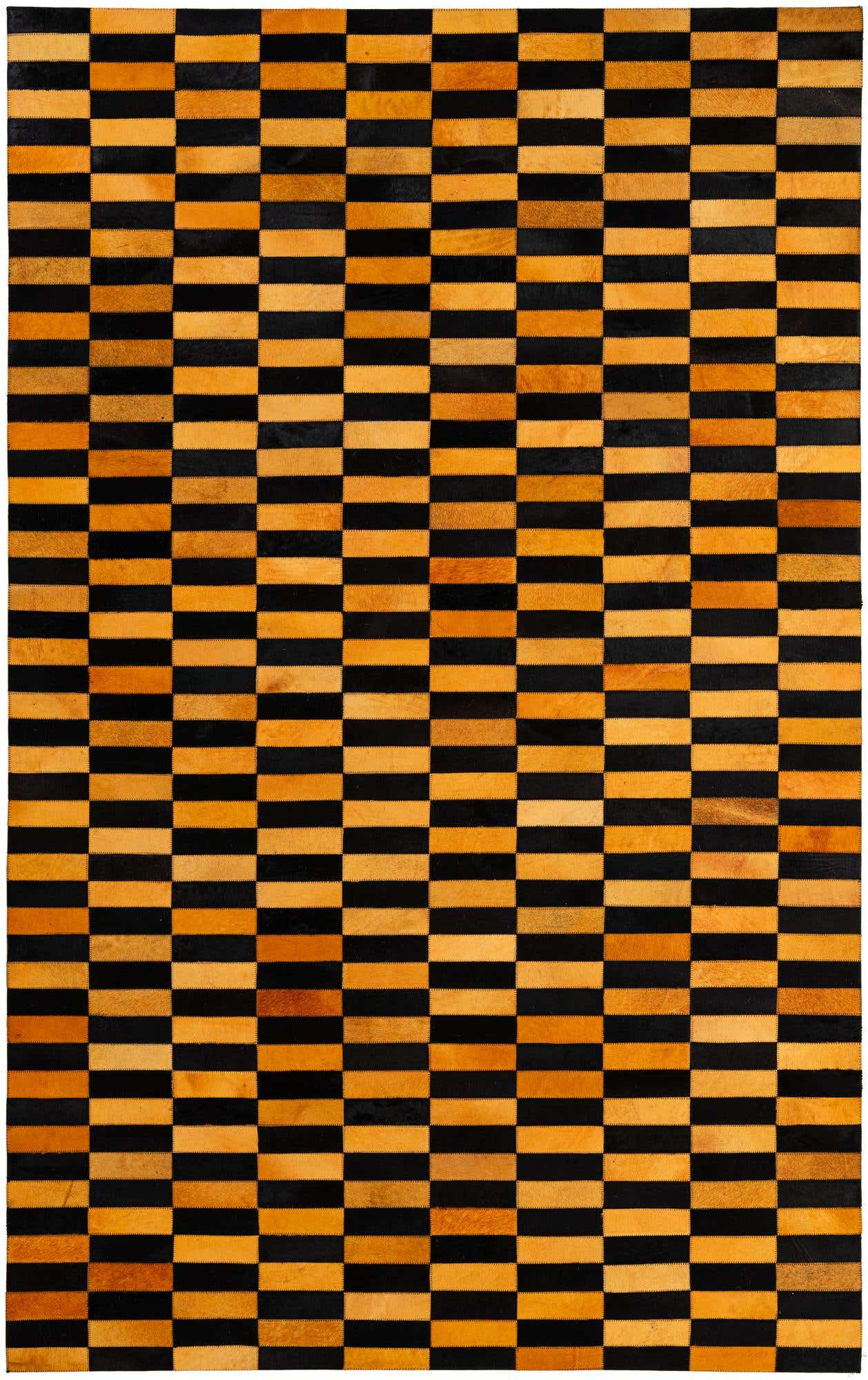 4' 11 x 8' Cowhide - Patchwork Rug