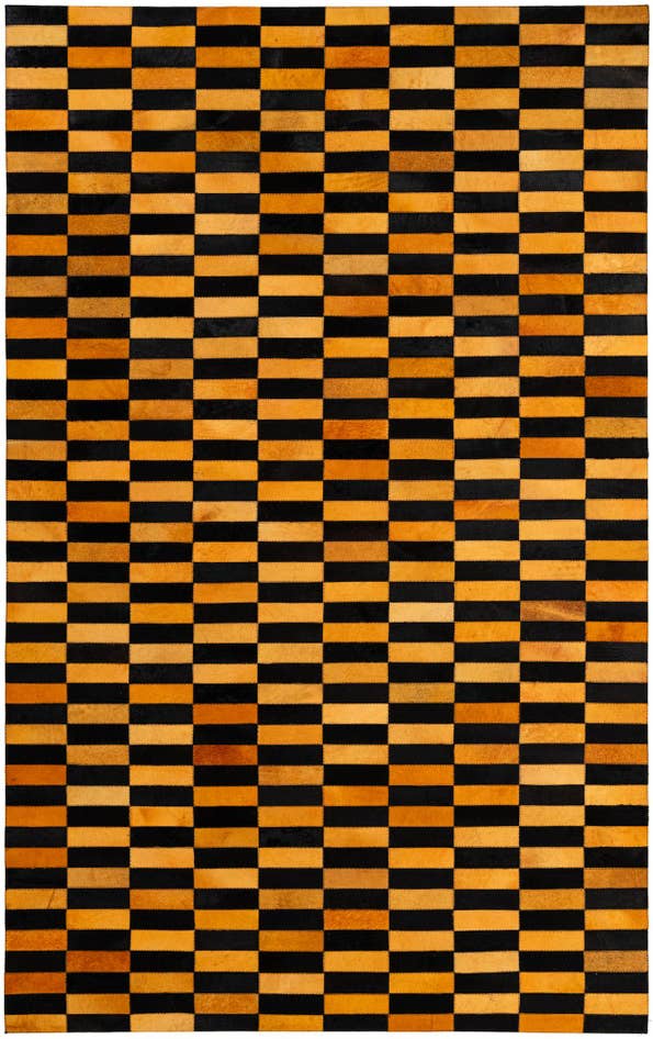 Detail image of 4' 11 x 8' Cowhide - Patchwork Rug