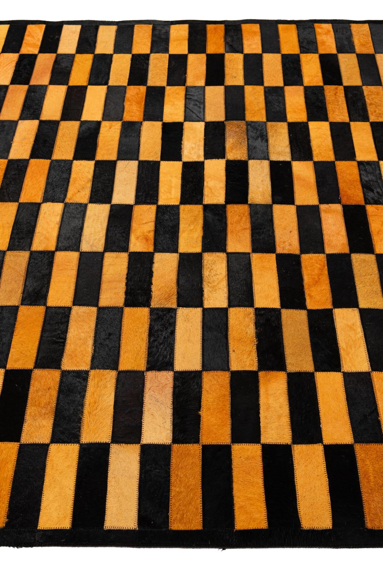 5' 2 x 8' 1 Cowhide - Patchwork Rug