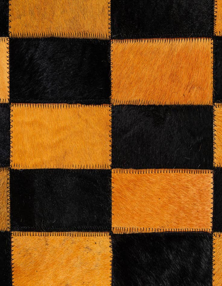Detail image of 5' 2 x 8' 1 Cowhide - Patchwork Rug