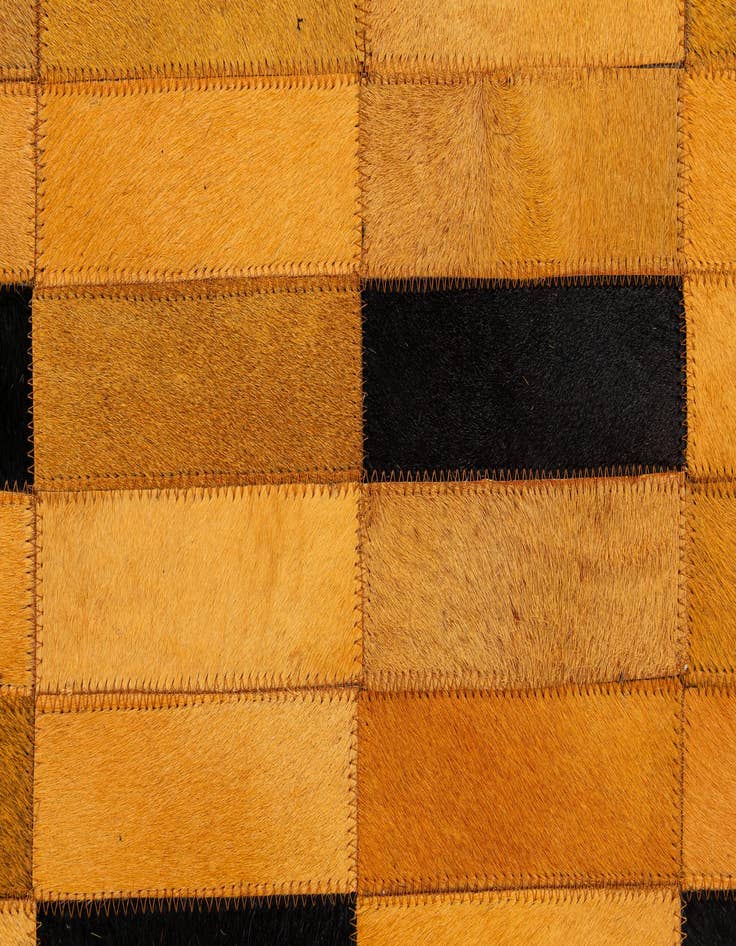 Detail image of 4' 11 x 8' 1 Cowhide - Patchwork Rug