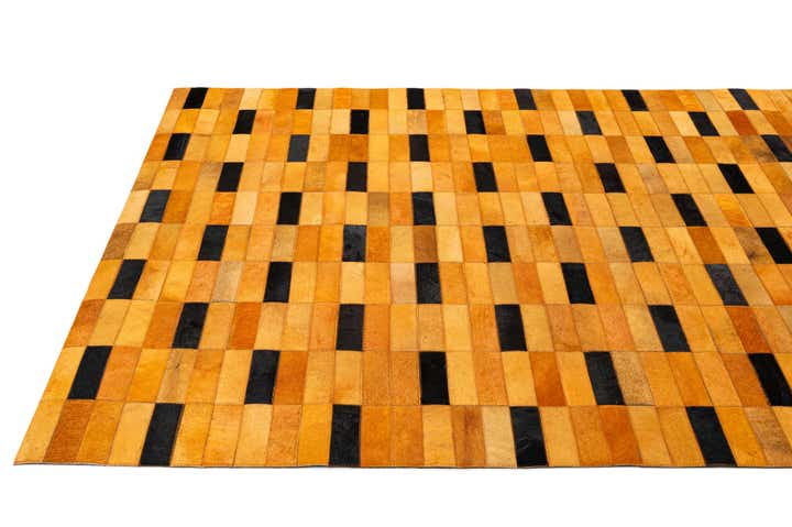 4' 11 x 8' Cowhide - Patchwork Rug