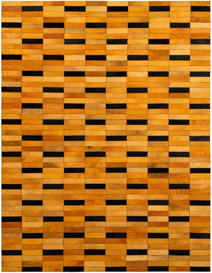 Detail image of 4' 11 x 8' Cowhide - Patchwork Rug