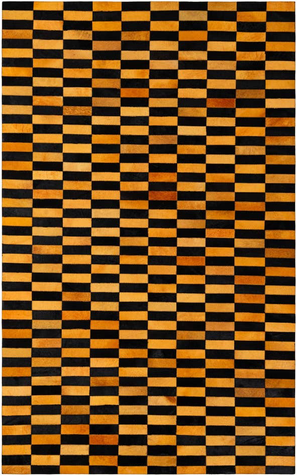 Detail image of 4' 11 x 8' Cowhide - Patchwork Rug