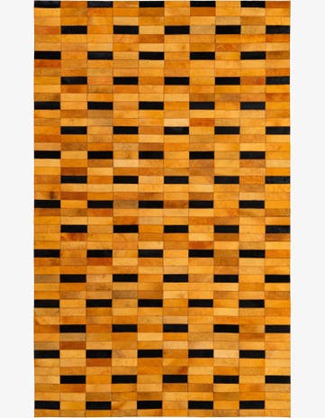 4' 11 x 8' Cowhide - Patchwork Rug