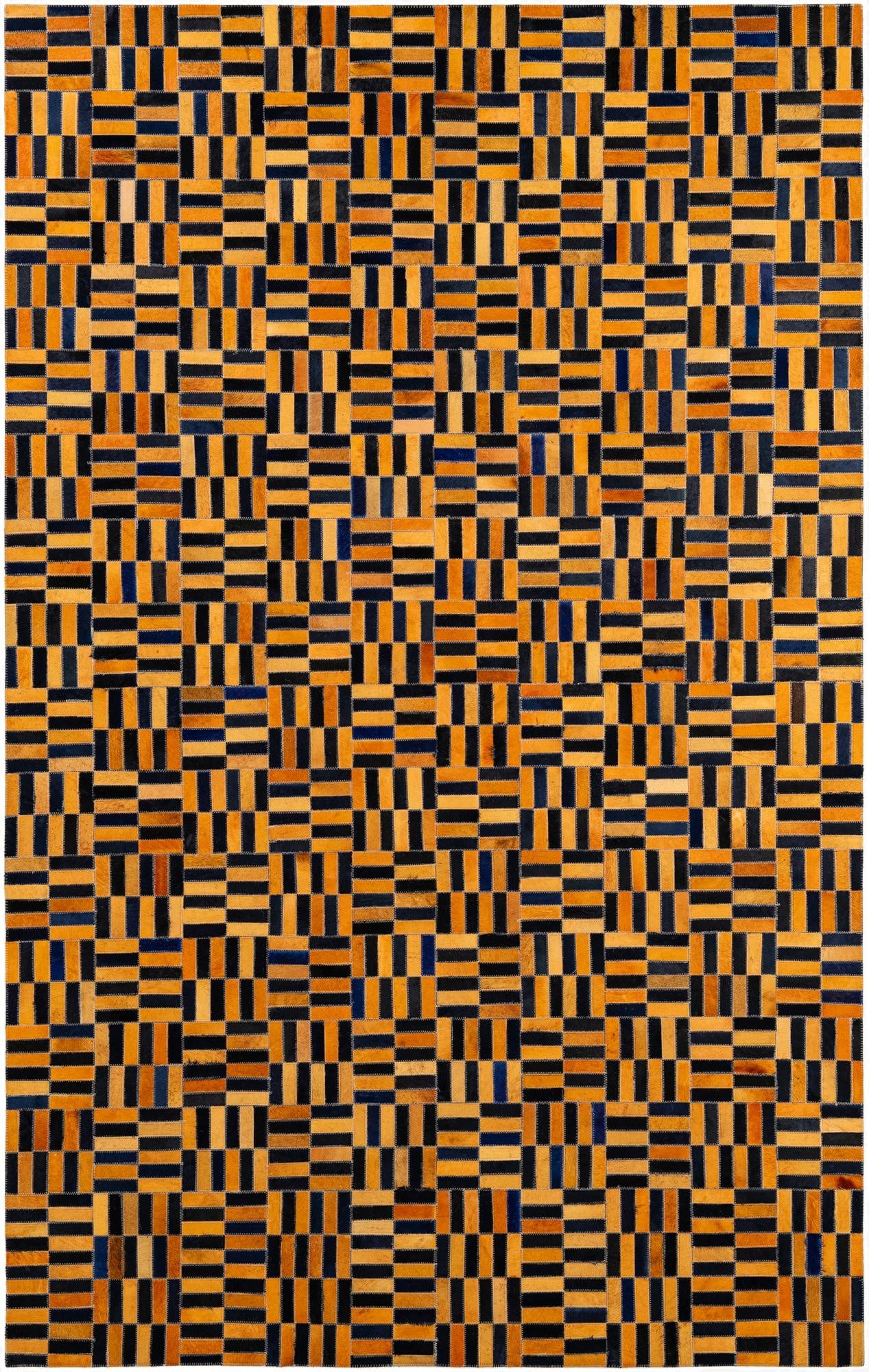 5' 1 x 8' Cowhide - Patchwork Rug