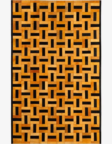 5' 2 x 8' 1 Cowhide - Patchwork Rug