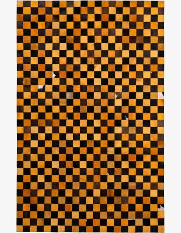 5' 2 x 8' 1 Cowhide - Patchwork Rug