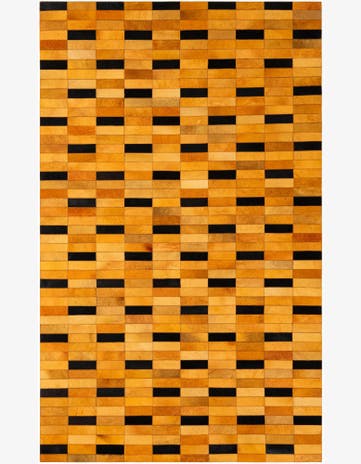 4' 11 x 8' 1 Cowhide - Patchwork Rug