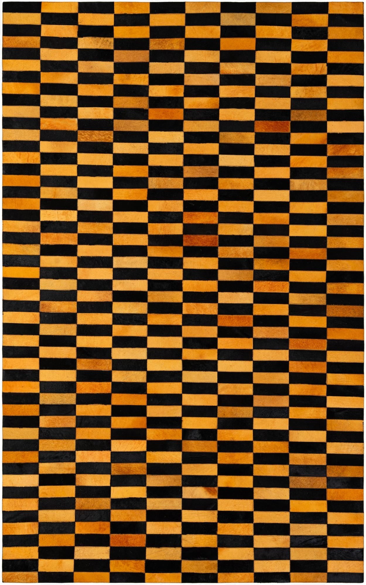 4' 11 x 8' Cowhide - Patchwork Rug