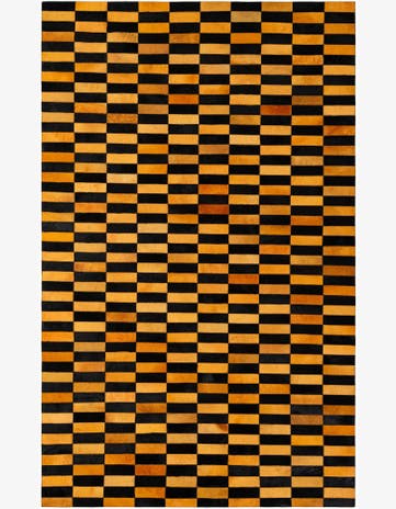 4' 11 x 8' Cowhide - Patchwork Rug