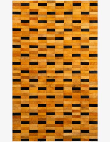 4' 11 x 8' Cowhide - Patchwork Rug