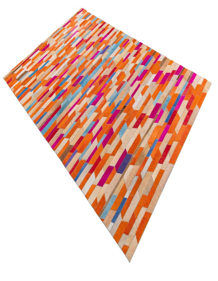 Detail image of 5' 1 x 8' Cowhide Leather Rug