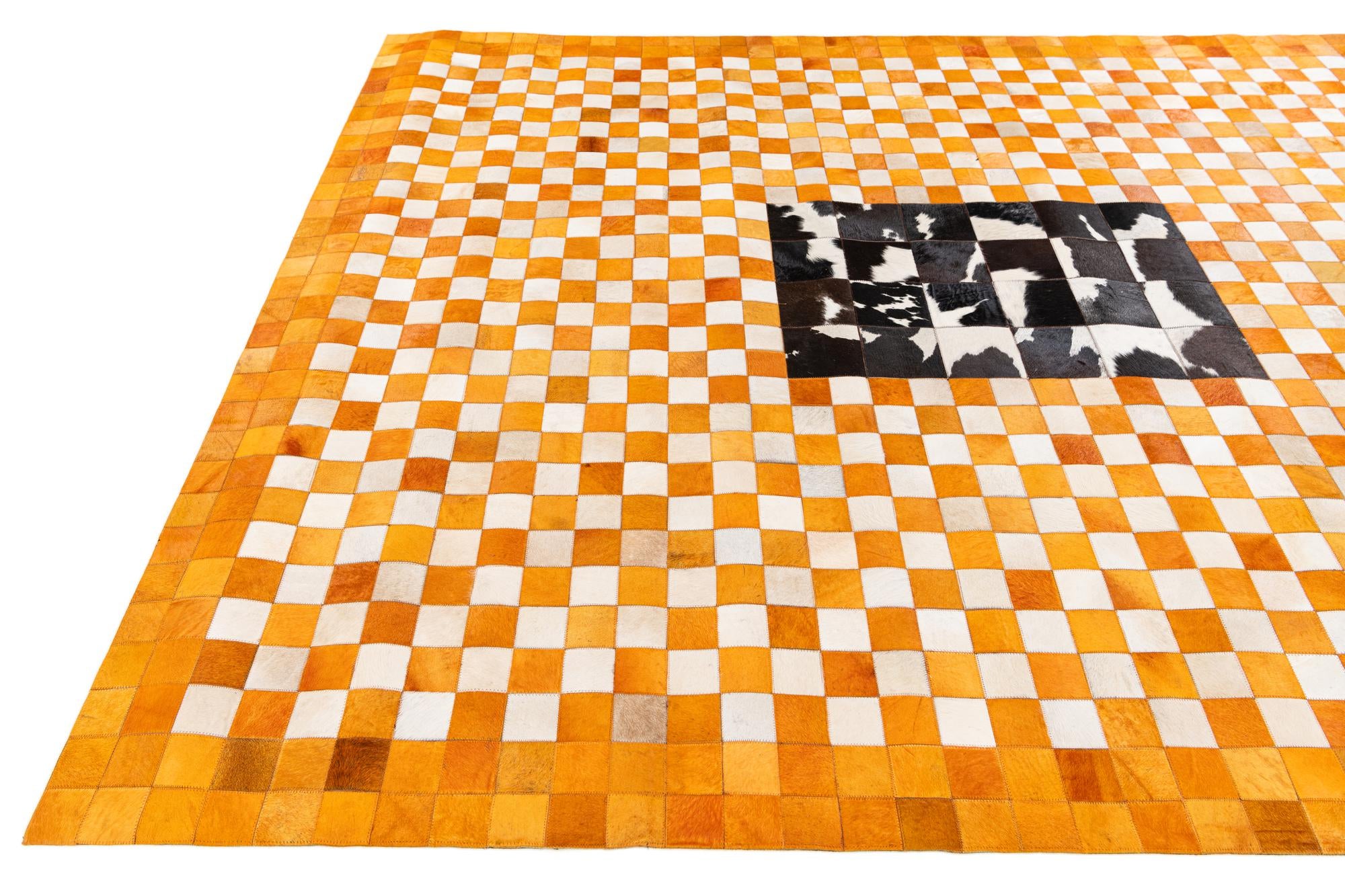 8' x 9' 11 Cowhide Stocks Rug